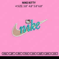 Nike Kitty Embroidery File 4 size