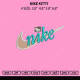 Nike Kitty Embroidery File 4 size