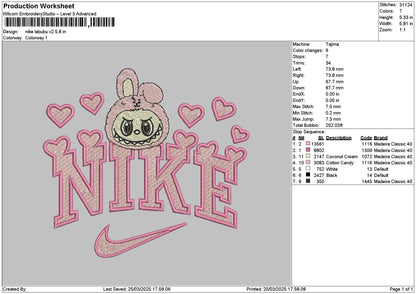 Nike Labu V2 Embroidery File 6 sizes