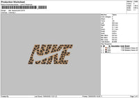 Nike Leopard 03 Embroidery File 6 sizes