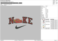 Nike Lightning Mcqueen Embroidery File 4size
