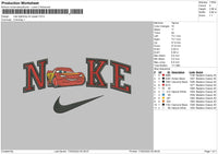 Nike Lightning Mcqueen Embroidery File 4size