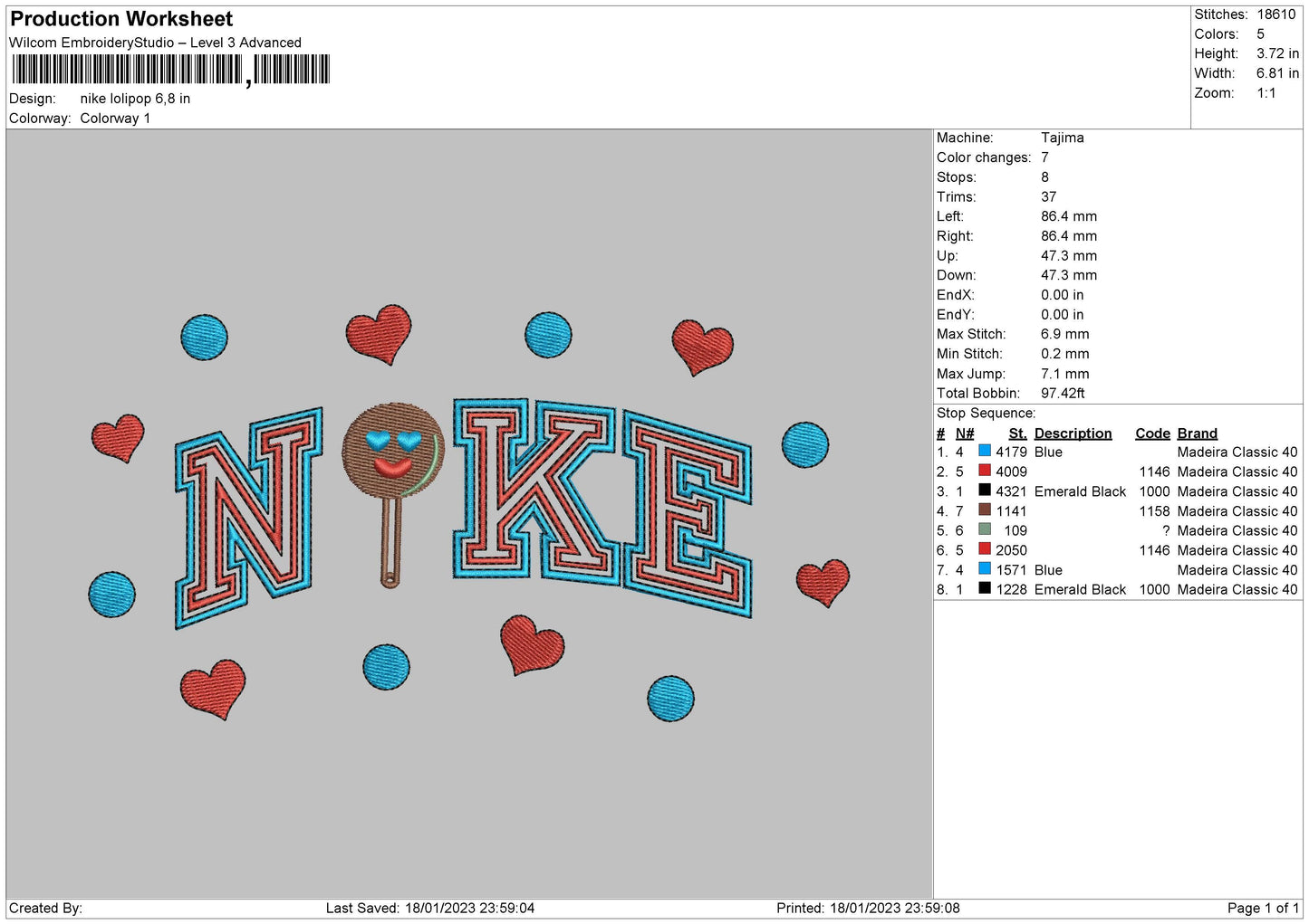 Nike Lolipop Embroidery File 6 sizes