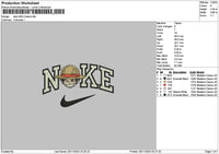 Nike Luffy Head Embroidery File 6 sizes