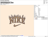 Nike Lv Flame Embroidery File 6 size