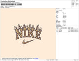 Nike Lv Flame Embroidery File 6 size