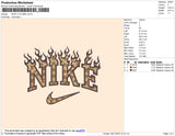 Nike Lv Flame Embroidery File 6 size