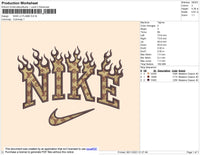 Nike Lv Flame Embroidery File 6 size