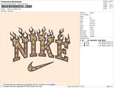 Nike Lv Flame Embroidery File 6 size