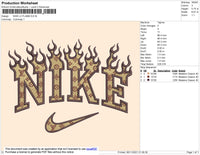 Nike Lv Flame Embroidery File 6 size