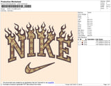 Nike Lv Flame Embroidery File 6 size