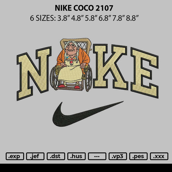 Nike Coco 2107 Embroidery File 6 sizes