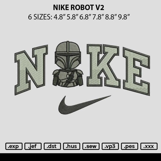 Nike Robot V2 Embroidery File 6 sizes