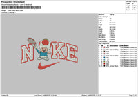 Nike Mario Tennis Embroidery File 6 sizes