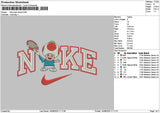 Nike Mario Tennis Embroidery File 6 sizes