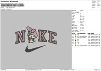 Nike Melody Embroidery File 5 sizes