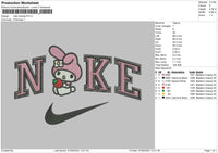 Nike Melody Embroidery File 5 sizes
