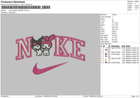 Nike Melody Kuromi V3 Embroidery File 5 sizes