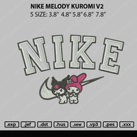 Nike Melody Kuromi V2 Embroidery File 5 sizes