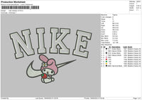 Nike Melody v3 Embroidery File 5 sizes