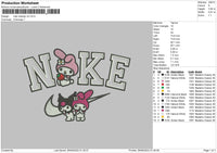 Nike Melodyv4 Embroidery File 5 sizes