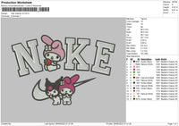 Nike Melodyv4 Embroidery File 5 sizes
