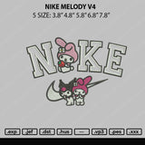 Nike Melodyv4 Embroidery File 5 sizes