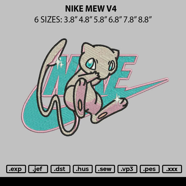 Nike Mew V4 Embroidery File 6 sizes