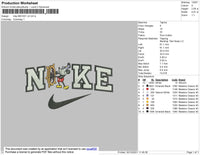 Nike Mickey V2 Embroidery File 4 Size