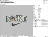 Nike Mickey V2 Embroidery File 4 Size