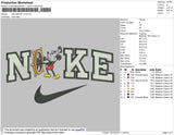 Nike Mickey V2 Embroidery File 4 Size