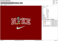 Nike Mickey Xmas V2 Embroidery File 6 sizes