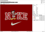 Nike Mickey Xmas V2 Embroidery File 6 sizes