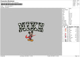 Nike Mickey Pattern Embroidery File 4 size