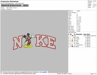 Nike Mickey V2 Embroidery File 7 size