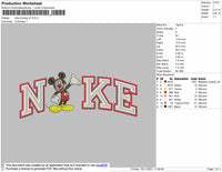 Nike Mickey V2 Embroidery File 7 size