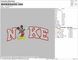 Nike Mickey V2 Embroidery File 7 size