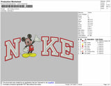 Nike Mickey V2 Embroidery File 7 size