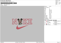 Nike Mickey V4 Embroidery File 4 size