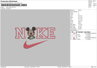 Nike Mickey V4 Embroidery File 4 size