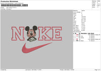 Nike Mickey V4 Embroidery File 4 size