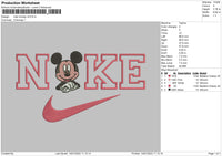 Nike Mickey V4 Embroidery File 4 size
