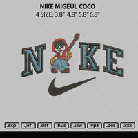 Nike Miguel Coco Embroidery File 4 size
