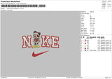 Nike Minnie Xmas V2 Embroidery File 6 sizes