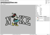 Nike Minnie Mouse V3 Embroidery File 4 size
