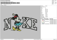 Nike Minnie Mouse V3 Embroidery File 4 size