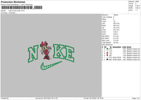 Nike Minnie Xmas Embroidery File 4 size