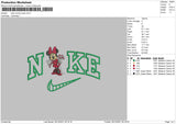 Nike Minnie Xmas Embroidery File 4 size
