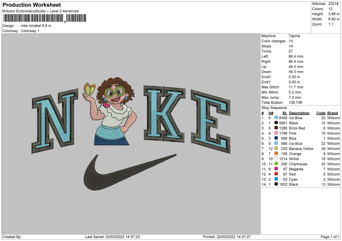 Nike Mirable Embroidery File 4 size