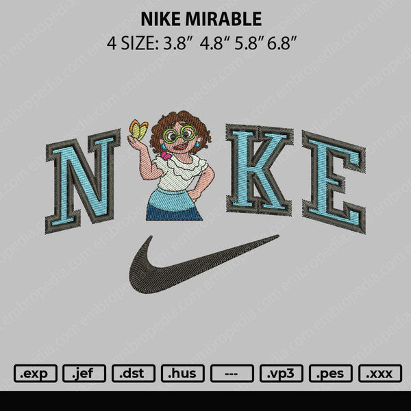 Nike Mirable Embroidery File 4 size
